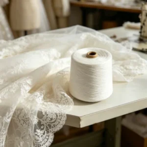 21S Spun 100% Polyester Yarn High Tenacity White Raw Material for Textile Weaving Knitted Products and Sewing