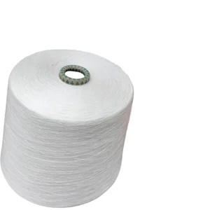 21S Spun 100% Polyester Yarn White Raw Material for Textile Weaving Sewing Knitted Products