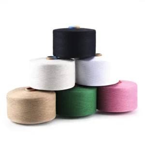21s Recycled Cotton Blended Yarn Eco Friendly OE Yarn Dyed Ring Spun Socks Gloves Towel Blanket Knitting Weaving Colorful Bulk