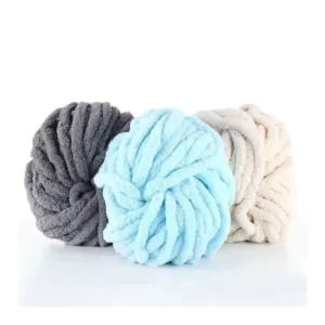 250g 100% Polyester Chunky Chenille Yarn 2cm Thick Soft Blanket Yarn for Arm Knitting and Crochet