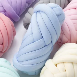 250g 25mm Super Soft Chunky Cover Tube Yarn Knit Tube Yarn Knot Pillow for Hand Knitting