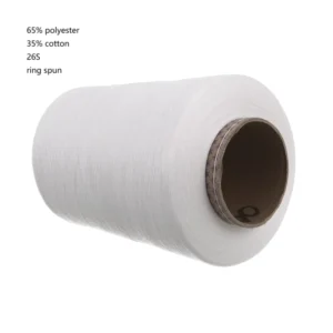 26S Ring Spun Yarn PC 6535 Polyester Cotton Blended Yarn For Knitting