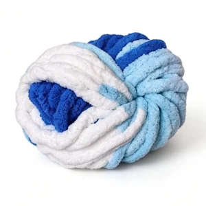 2CM Ring Spun Dyed Eco Friendly Anti Bacteria Chunky Chenille Yarn 100% Polyester for Blanket Soft Giant Yarn