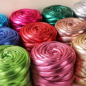 2cm 300 500g Shine Metallic Colors Giant Polyester Iceland Core Spun Yarn Chunky DIY Tube T shirt Yarn