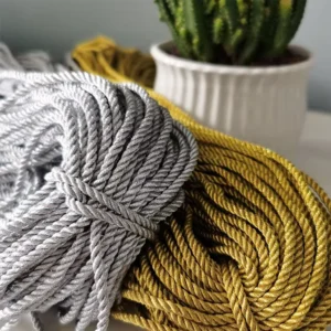2mm 3mm 3ply Metallic String Macrame Cord Gold and Silver Rope