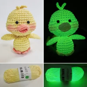 2mm 50g piece 100% Polyester Glow in the Dark Dyed Yarn Functional Hand Knitting Crochet