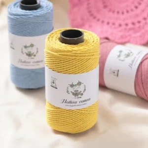 2mm Hollow Acrylic Blended Yarn Hand Knitting DIY Crochet Bags 150g Medium Thick Crochet Hook Dyed Round Strand Pearl Yarn