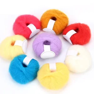 2ply South Africa Wool Acrylic Blended Hairy and Fluffy Mohair Angora Yarn for Hand Knitting Crochet Sweaters Scarf Coats