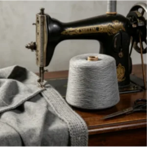 3# Grey 21S 100% Polyester High Tenacity Raw Melange Yarn Ring Spun Normal Twist for Sewing and Knitting Socks