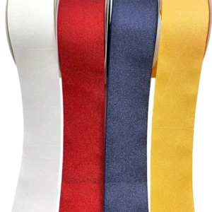 3 Inch Glitter Grosgrain Ribbon 75mm Glitter Webbing Ribbon Multiple Colors Chunky Metallic Ribbon for Festival Decoration