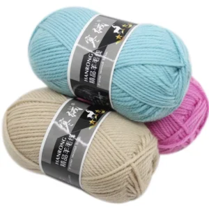 3 Ply Merino Australia Wool Acrylic Blended Yarn Dyed Pattern Sewing Weaving Crochet Hand Knitting Yarn Recycled