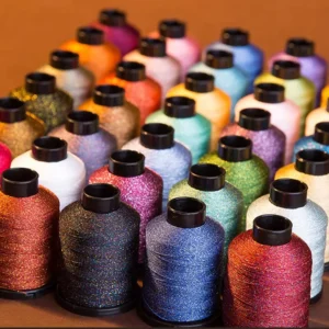 3 Strands 270M Eco-Friendly Dyed Polyester Metallic Yarn Gold Silver Thread for Handmade Weaving DIY Braided