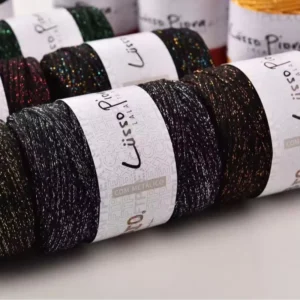 3.0mm Gold and Silver Polyester Hollow Core Rope 150g 60m Super Soft Crochet Yarn DIY Bags Christmas Decoration Strings