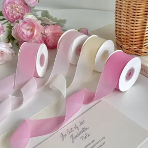 3.8cm Leather Jelly Yarn Ribbon Milk Silk Twill Mist Veil Flower Gift Box Packaging Headwear Hair & Garment Accessories