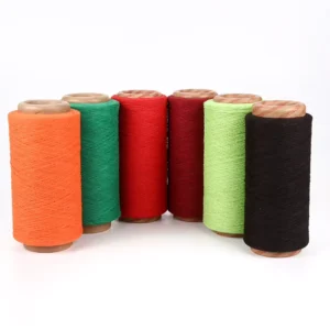 30 Colors Eco-Friendly Recycled Select Spun Yarns Oe Carded Regenerated Cotton Polyester Blended Yarn Weaving Knitting Sock