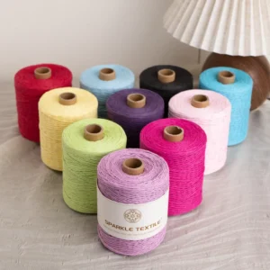 300M Colored Double Twisted Raffia Paper Yarn Thread For Crochet Handbags Hats Bags DIY Craft