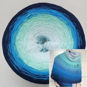 300g Organic Lace Yarn Gradient Colors for Knitting Crochet Projects Rainbow Cake Crochet Yarn
