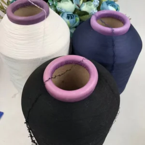 3075 Machine Covered Dyed Spandex Yarn 30D Spandex 75D Polyester SCY Elastic Yarn for Socks Underwear & Sportswear