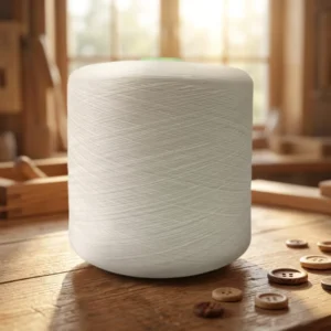 30S/2 100% RSP Recycled Staple Spun Polyester Sewing Thread Yarn Polyester Thread Raw White for Shirt and Blouses