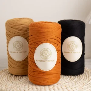 310g Elasticity 2CM Super Soft Polyester Blended T Shirt Yarn Hand Knitting Crochet Yarn