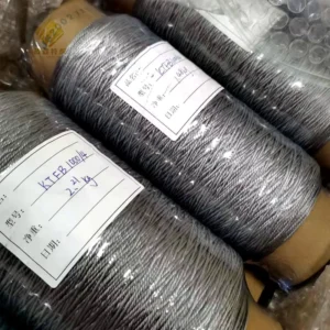 316L Stainless Steel Fiber Conductive Antistatic Filament Raw Embroidery Thread Bobbin Yarn High Temperature Chemical Resistant
