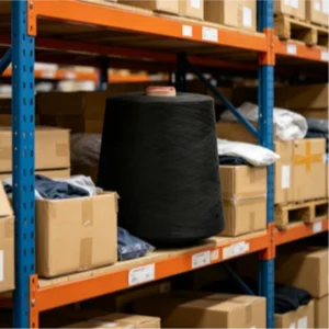 32 Count Black 100% Polyester High Tenacity Ring Spun Yarn for Sewing Knitting & Weaving (Raw Pattern)