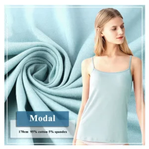 32S Combed 95% Cotton 5% Spandex Jersey Micromodal Fabric Yarn Dyed Pattern for Women Men Boys Underwear Knit Accessory