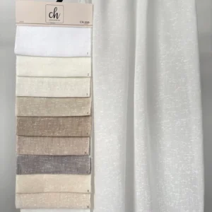 340cm Woven Yarn Dyed Dots Sheer Curtain Fabric 100% Polyester Linen Look Transparent Material for Home Hotel Window Decoration