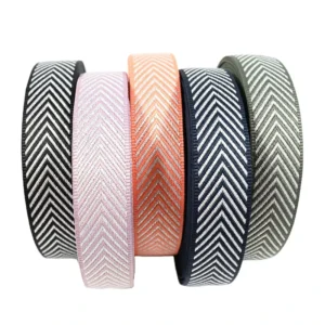 38mm Herringbone Jacquard Straps Durable Recycled Polyester Nylonterylene Nylon Webbing