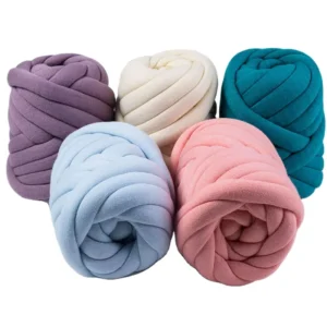 3CM Giant Polyester Iceland Core Spun Yarn Super Chunky DIY Velvet Tube T shirt Yarn for Pet