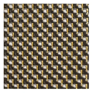 3K Woven Carbon Fiber Fabric Metallic Thread Plain Glitter Gold Silver Lightweight Dimensional Flame Retardant Luggage Car