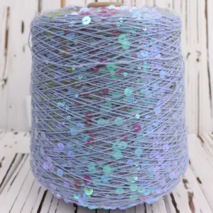 3MM+6MM Sequin Yarn 100% Cotton Fancy Yarn for Hand Knitting Yarn All in Stock