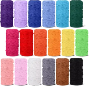 3mm Natural Macrame Cord Organic 4 Strand Twisted Cotton Rope For DIY Wall Hanging Plant Hangers Handmade Crafts Boho Decor