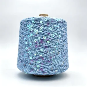 3mm+6mm Sequin Yarn 100% Cotton Fancy Knitting Yarn Dyed Pattern for Hand Knitting Projects on Instagram