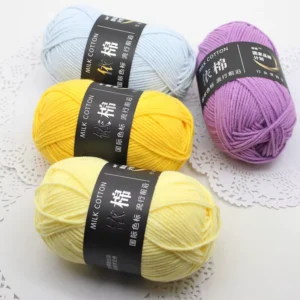 4 Ply 50/100 Gram Milk Cotton 50/100g Bulky Crochet Yarn Baby Cotton Yarns