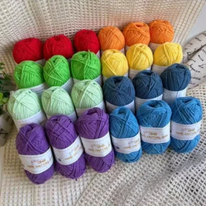 4 Ply Hand Knitting Yarn Milk Cotton Yarn 60% Cotton 40% Acrylic Soft Knitting Crochet Yarn for DIY Bags Toys