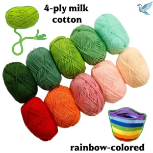 4-Ply Milk Cotton Yarn #2 Fine Sport Weight Soft Anti-pilling Crochet Yarn for Amigurumi Baby Blanket Factory Direct