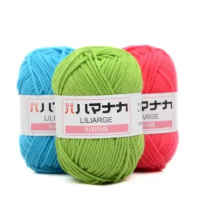 4 Strands Blended Yarn Combed Milk Cotton Medium Thick for Hand Knitting