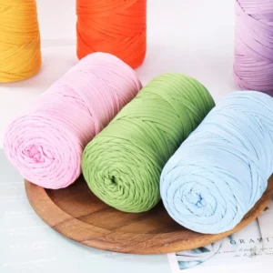 400g Big Roll T shirt Yarn Polyester High Elasticity Thread Crochet Bag Spaghetti T Shirt Yarn