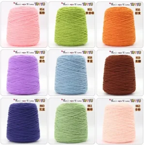 400g Yarn Cone 8ply Rugs and Carpet Tufting Acrylic Yarn Standard Packing Case or Bag Melange Yarn