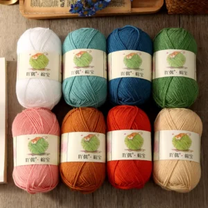 40G Cotton Blended Yarn 4 Ply Combed Cotton Yarn for Hand Knitting