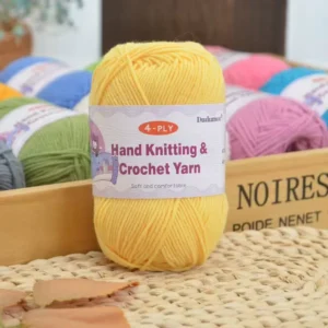 40g Milk Cotton Acrylic Blended 4 Ply Flame Retardant High Tenacity Dyed Fancy Yarn for Hand Knitting Laine Pour Crochet