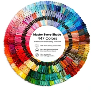 447 100 50 Colors Polyester Embroidery Thread Cross Stitch Sewing Thread DIY Handmade Embroidery Yarn