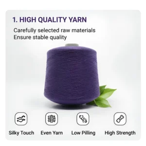 48NM 2 Ice Silk Yarn 10% Mulberry Silk 90% for Dyed Eco Friendly Cool Breathable Smooth Knitting Yarn Summer Apparel Knitwear