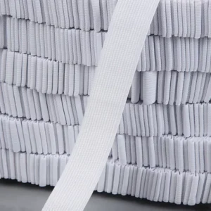 4cm Black-and-white Horizontal Crochet Elastic Band Thickened High-elastic Thailand Latex Yarn Polyester Fitted