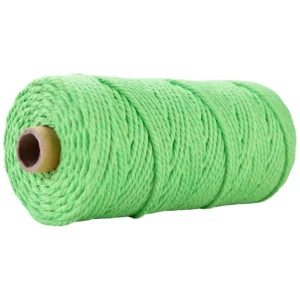 4ply 4mm Cotton Yarn Carded Fancy Dyed Rainbow Color Recyclable Hand Knitting Thread for Weaving Tapestry Ornament