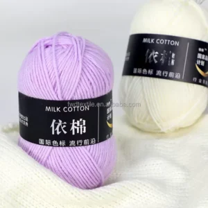 4ply 50g Milk Cotton Blended Yarn Soft Hand Knitting Baby Yarn High Tenacity High Strength Crochet Weaving Various Colors Sewing