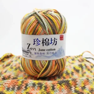 4ply Multicolor 50g Milk Cotton Knitting Super Soft and High Tenacity Yarn for DIY Crochet Knitting