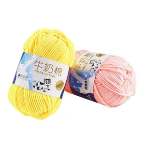 5 Ply 100% Milk Cotton Baby Yarn 50g Hand Knitting Crochet Cord Multi Color Soft Thread Ready to Ship