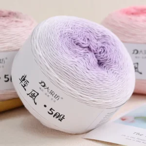 5 Ply Space Dyed Milk Cotton Yarn for Hand Knitting and Crochet Thread for Baby Blankets DIY Weaving